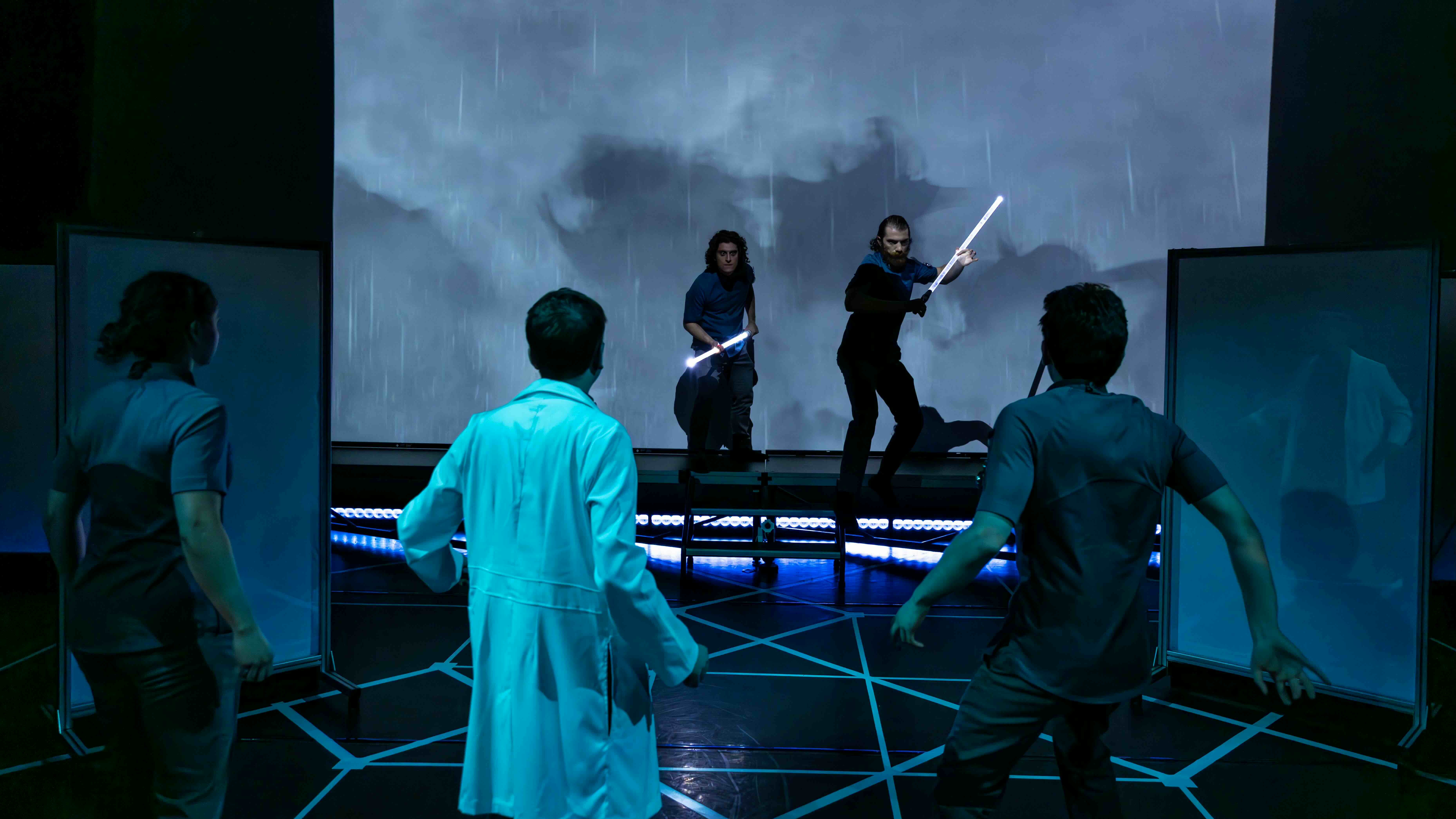  Rachel Fink as Messenger, John Teresi as Doctor, Nathan Reder as Guardian, Ian Cramer as S-4711 and Aaron Greenberg as D-503. 